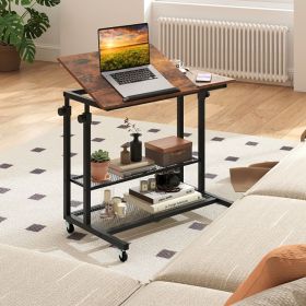 Mobile Stand up Desk Height Adjustable Standing Table with Tilting Tabletop Mobile Stand up Desk Height Adjustable Standing Table with Tilting Tabletop